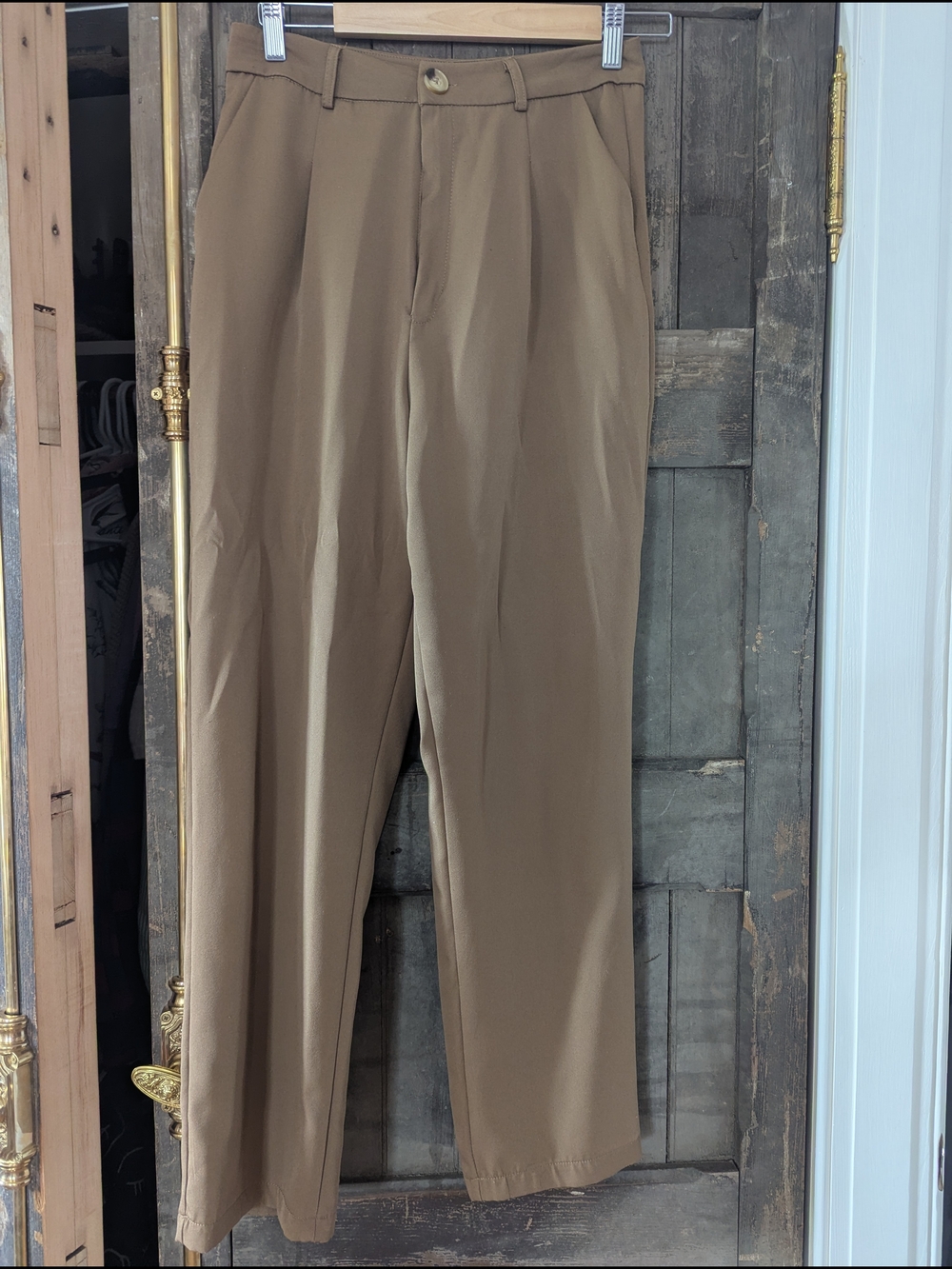 Classic Pleated Trousers - Brown